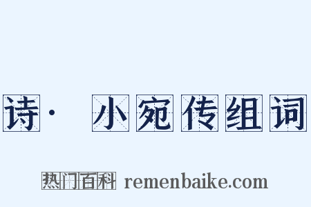 诗·小宛传组词是什么意思的图片